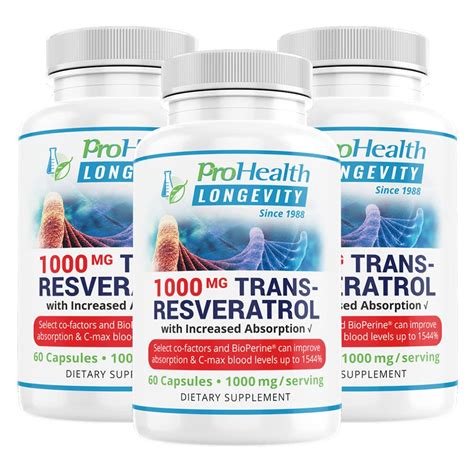 Buy Pro 1,000 mg Trans-Resveratrol. 99.5% Pure, 15X Better Absorption ...