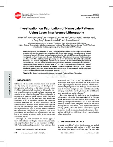 Image result for Interference Lithography