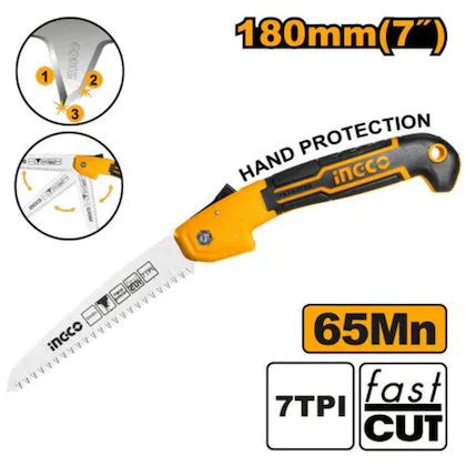 Ingco folding saw HFSW1806 180mm(7") | Zakamlova Hardware Store