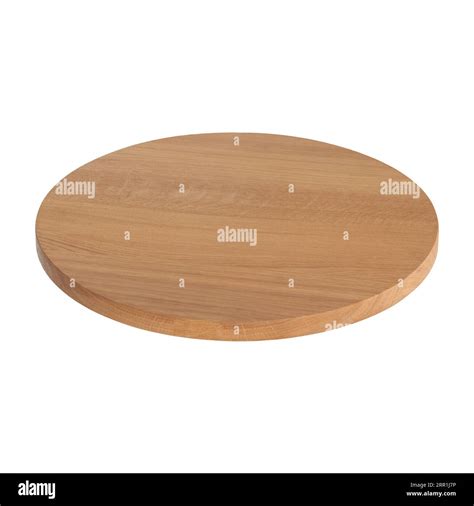 Oak Round Wooden Cutting Board Isolated on White Stock Photo - Alamy