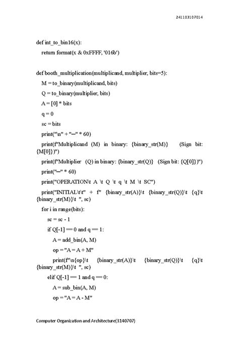 Image result for Multiplication Algorithm in COA