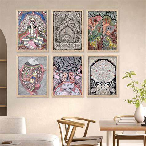 Traditional Indian Art Prints with Frame for Living Room Bedroom Home ...