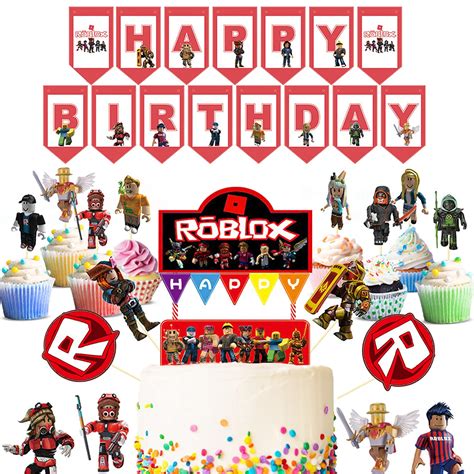 Buy Bonamana Roblox Cake Toppers Cake Decorations for Sandbox Game ...