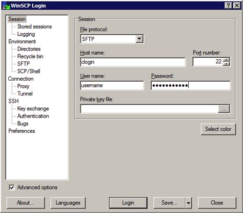 Image result for Configuration WinSCP