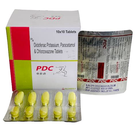 Diclofenac Potassium + Paracetamol + Chlorzoxazone Tablets Manufacturer ...