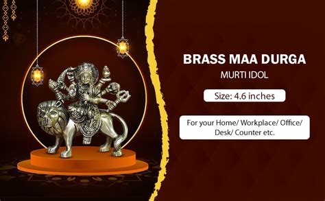 Buy eSplanade Brass Maa Durga murti for Home Mandir and Home Decor (4.6 ...