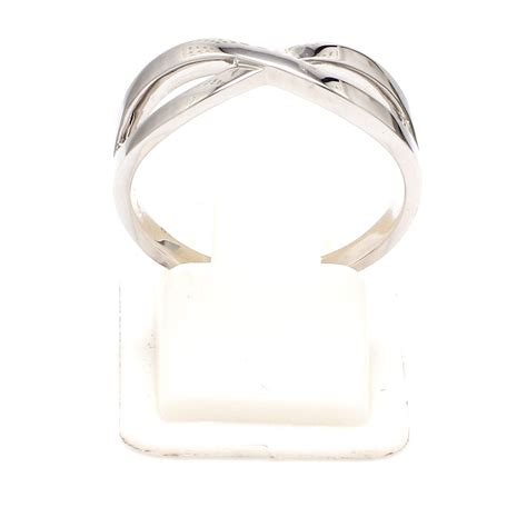 Front View of Plain Platinum Infinity Ring JL PT 911