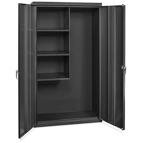 Janitorial Cabinet - 36 x 18 x 64", Black H-10658BL - ULINE