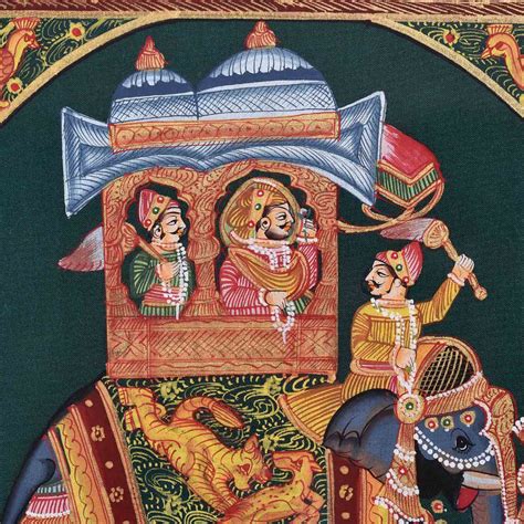 Rajasthani Mughal Painting Of Mughal Emperors (11.5*13.5 Inches) – TOKENZ