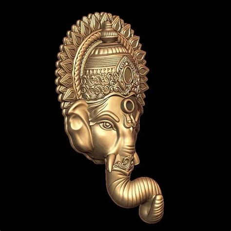 Buy Lord Ganesha Face 3D Model | Divine Artistry