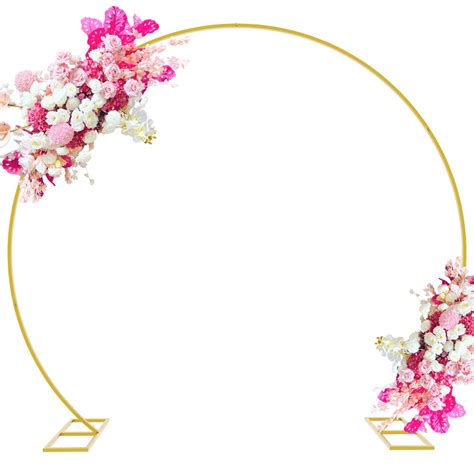 Buy Putros 8FT Gold Round Backdrop Stand Metal Circle Balloon Arch ...