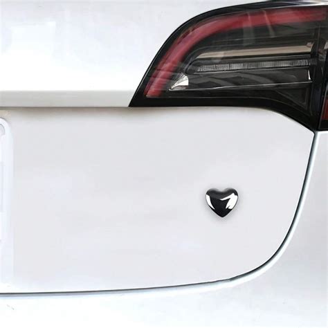 1pc 3D Metal Heart-Shaped Car Sticker, Metal Badge Decoration Sticker ...