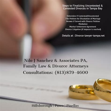 Steps in Uncontested & Contested Divorces in Tampa Bay | Florida