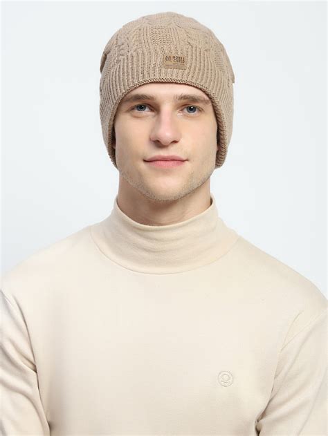 Buy Men Beige Self Design Cap Online in India - Monte Carlo