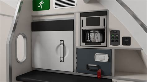 3D model Airbus A220 300 Detailed Interior Rigged | 3D Molier International