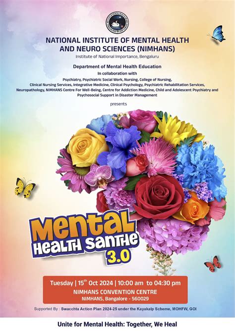 Mental Health Santhe 3.0, NIMHANS Convention Centre, Bangalore, 15 ...