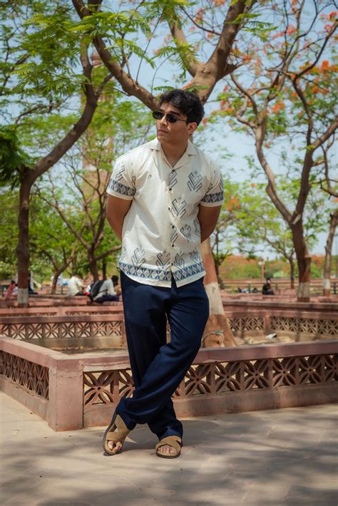 Lines of Legacy - Placement Printed Linen Designer Shirt – JAVINISHKA