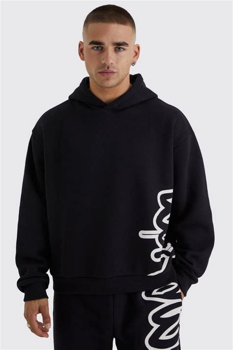 Oversized Boxy Graffiti Hoodie | boohoo