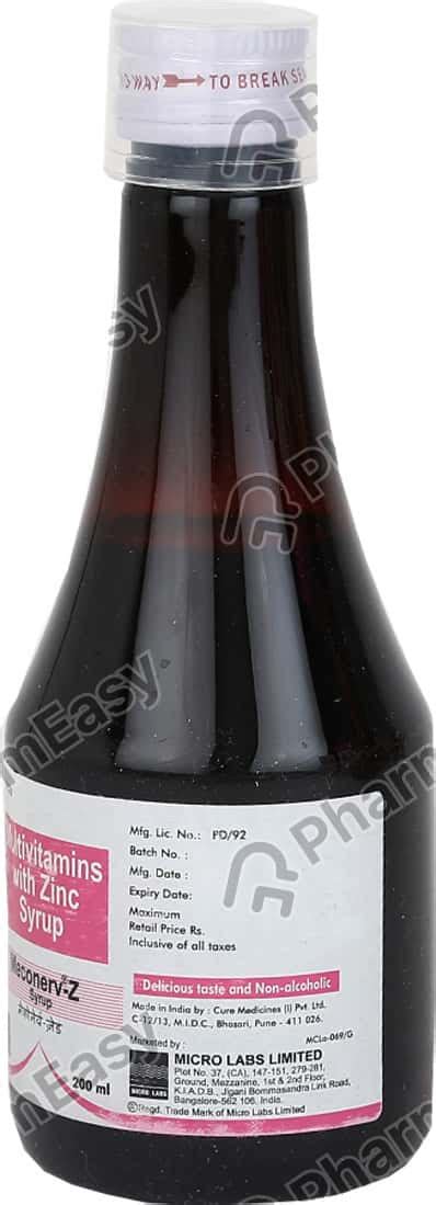 Buy Meconerv Z Bottle Of 200ml Syrup Online at Flat 15% OFF | PharmEasy