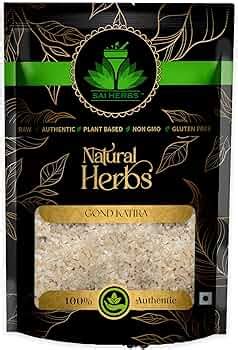 SAI HERBS Premium Gond Katira | Organic Almond Gum | Badam Gond ...