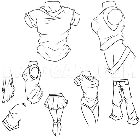 How To Draw Anime Clothes, Drawing, Step by Step, by Dawn - DragoArt