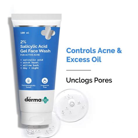 2% Salicylic Acid Gel Face Wash with Salicylic Acid & Witch Hazel ...