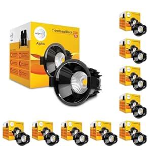Buy Wipro 7 Watt Alpha Trimless Black COB | Neutral White (4000K ...