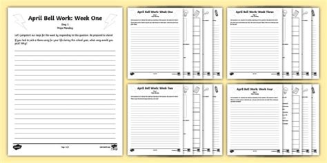 Seventh Grade ELA April Bell Work Bundle (teacher made)