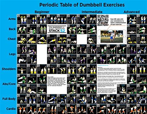 Buy Stack 52 Dumbbell Exercise Poster (Large): Periodic Table of ...