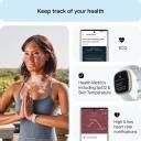 FITBIT Sense 2 Health & Fitness Watch (Blue Mist / Soft Gold Aluminium ...