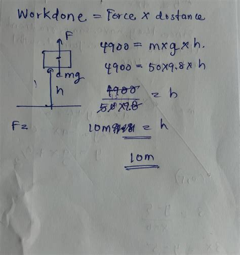 Energy 4900 Joule used to raise an object with mass of 50 kg to a ...