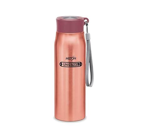 MILTON Handy 650 Stainless Steel Water Bottle, 690 ml, Rose Gold | Leak ...
