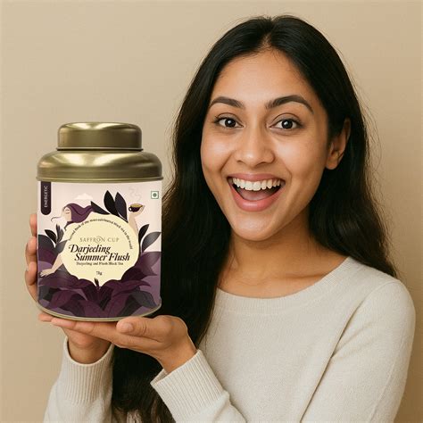 Saffron Cup Darjeeling Summer Flush Tea - 75gm (Airtight Double-Lid Ti ...