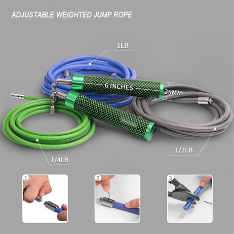 WILLGOO HEREROPE Interchangeable Weighted Jump Rope Set, India | Ubuy