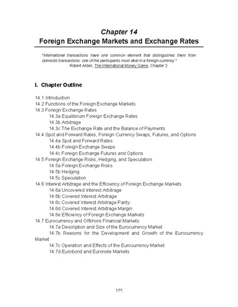 International Economics Study Guide: Chapter 14 - Forex Markets & Rates ...