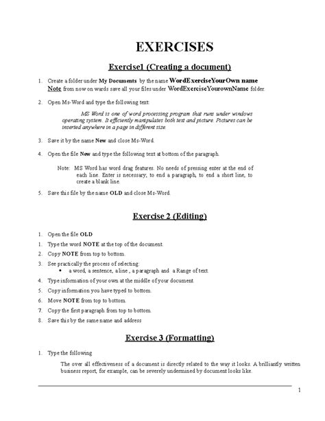 Word Text/Document Exercise 的图像结果