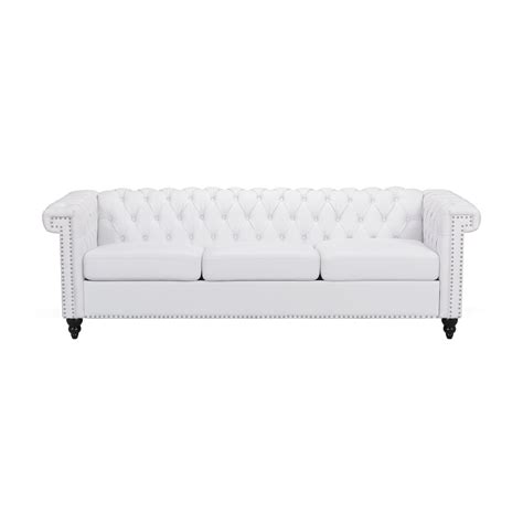 Noble House Kabella Tufted Fabric Chesterfield Sofa, India | Ubuy