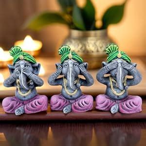 Buy Niharika Collections Handmade Terracotta Clay | Meditative Ganesha ...