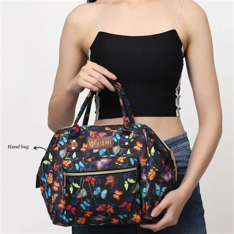 Itsy Bitsy Mini Diaper Bag - Butterfly Black
