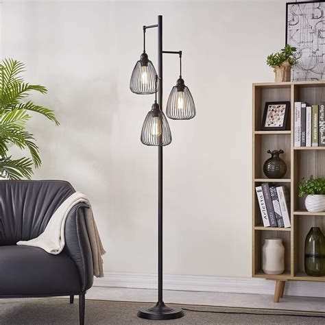 Buy Black Industrial Floor Lamp for Living Room Modern Floor Lighting ...