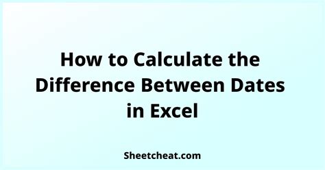 Date Difference Excel-Formula 的图像结果