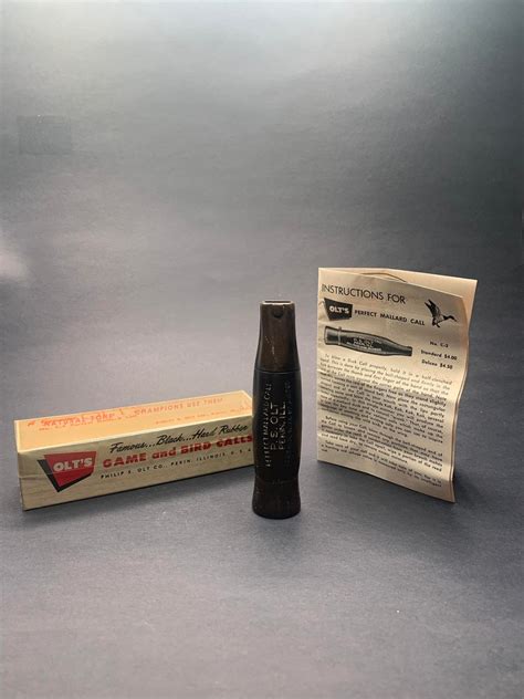 New Old Stock - Phillip Sanford Olt Perfect Mallard Call Model No. C-3 ...