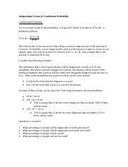 Image result for Conditional Probability and Independent Events