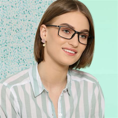 Buy Blue Block Phone Computer Glasses: Black Grey Full Rim Rectangle ...