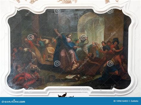 Christ Driving the Money Changers from the Temple Stock Image - Image ...