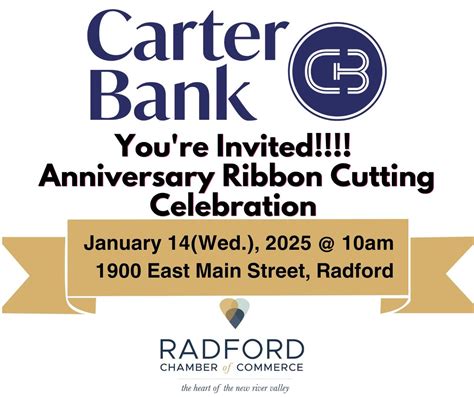Carter Bank - Anniversary Ribbon Cutting, 1900 E Main St, Radford, VA ...