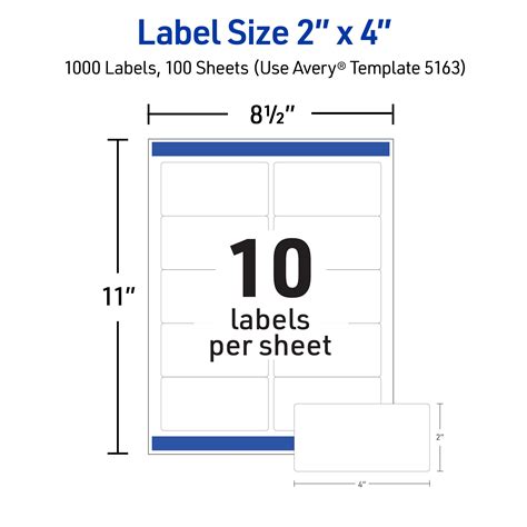 Shipping Labels with Sure Feed®, 2" x 4", White 5163 | Avery | Avery