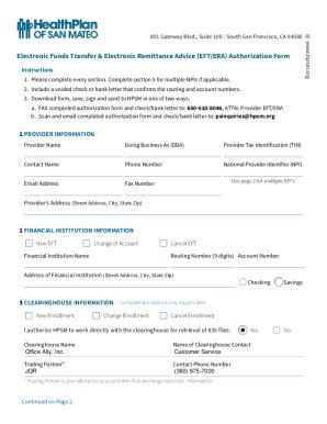 Fillable Online Electronic Remittance Advice (835) and EFT ...