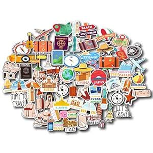45 PCs Travel Scrapbook Sticker for Journal Laptop Mobiles Decor DIY ...