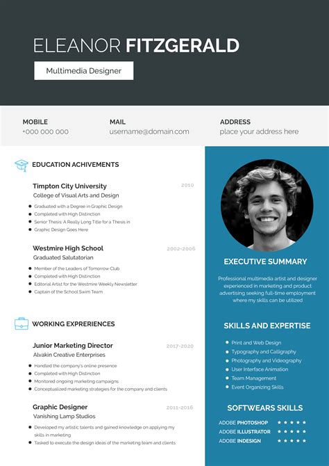Free resume template #41 – Template Wind